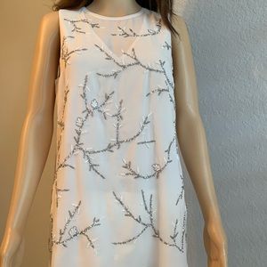 White House Black Market Embellished Tunic (Size 4)